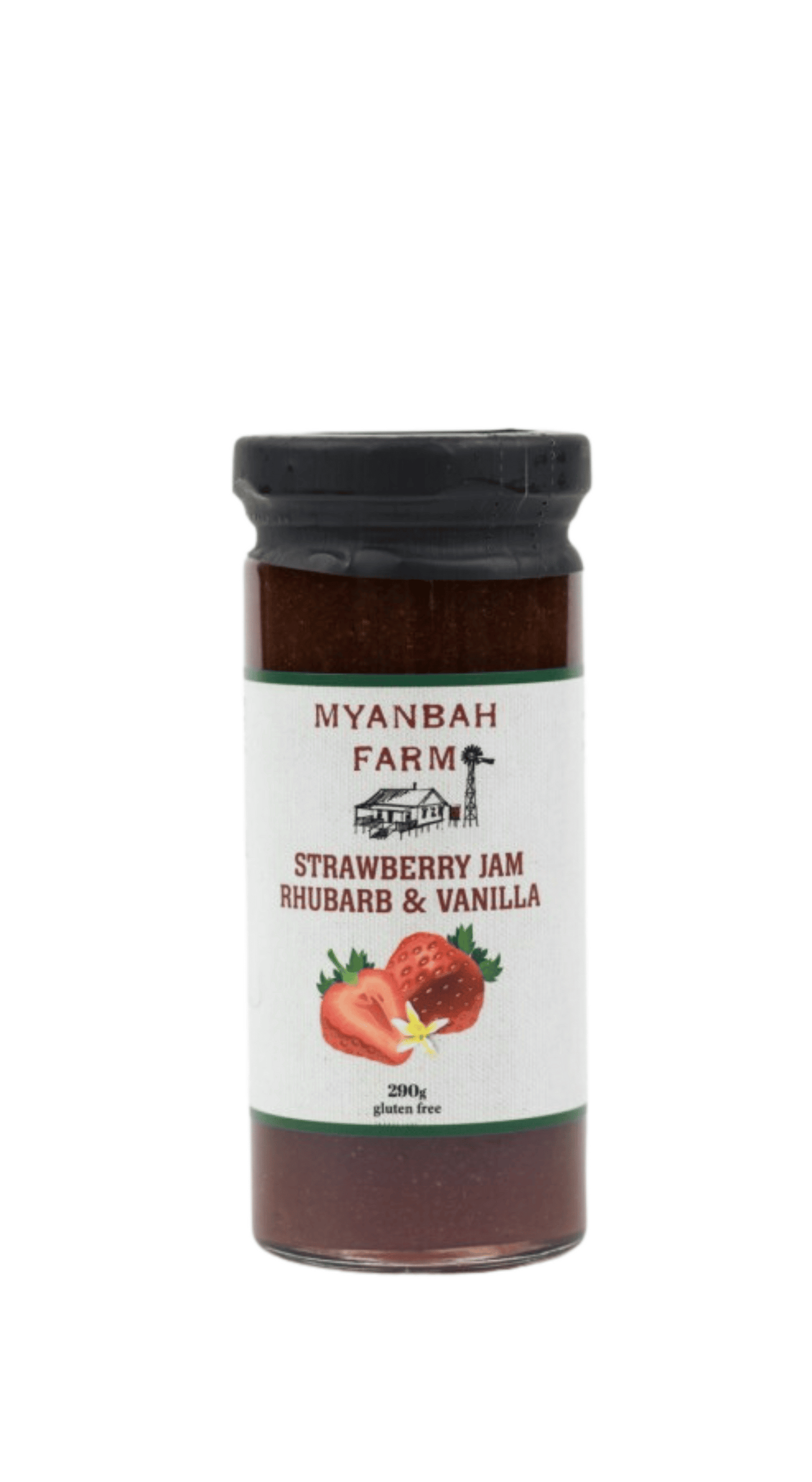 Strawberry, Rhubarb & Vanilla Bean Jam 290g
